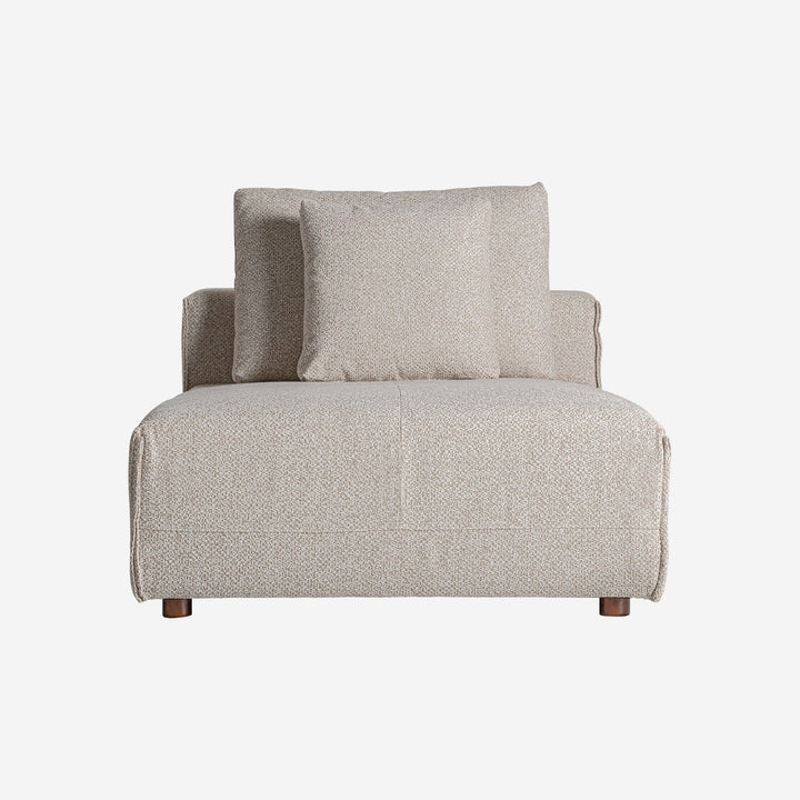 Sofá modular tapizado en poliéster en color crema 101 x 165 x 90 cm