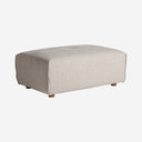 Sofá modular tapizado en poliéster en color crema de líneas contemporáneas – Reposapiés / 101 x 66 x 41 cm