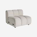 Sofá modular tapizado en poliéster en color gris con módulos acolchados – Diseño 3 / Central / 95 x 105 x 71 cm