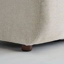 Sofá modular tapizado en poliéster en color gris con módulos acolchados – Diseño 4 / Reposapiés / 95 x 70 x 45 cm – detalle