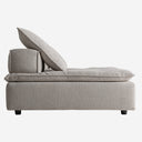 Sofá modular tapizado en poliéster en color gris de respaldo bajo