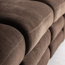 Sofá modular tapizado en poliéster en color marrón 99 x 85 cm – detalle
