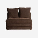 Sofá modular tapizado en poliéster en color marrón 99 x 85 cm – Central