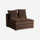 Sofá modular tapizado en poliéster en color marrón 99 x 85 cm – Central