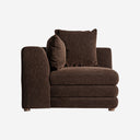 Sofá modular tapizado en poliéster en color marrón 99 x 85 cm