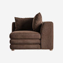 Sofá modular tapizado en poliéster en color marrón 99 x 85 cm