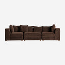Sofá modular tapizado en poliéster en color marrón 99 x 85 cm