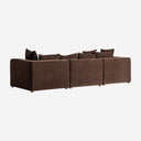Sofá modular tapizado en poliéster en color marrón 99 x 85 cm
