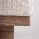 Sofá modular tapizado en poliéster en color topo 199 x 95 x 85 cm – detalle