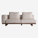 Sofá modular tapizado en poliéster en color topo 199 x 95 x 85 cm