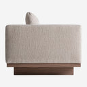 Sofá modular tapizado en poliéster en color topo 199 x 95 x 85 cm
