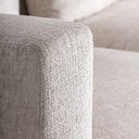 Sofá modular tapizado en poliéster en color topo 199 x 95 x 85 cm – detalle