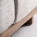 Sofá modular tapizado en poliéster en color topo 199 x 95 x 85 cm – detalle