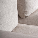 Sofá modular tapizado en poliéster en color topo 199 x 95 x 85 cm – detalle