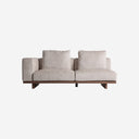 Sofá modular tapizado en poliéster en color topo 199 x 95 x 85 cm