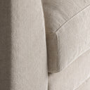 Sofá modular tapizado en poliéster en color topo de estilo clásico – detalle