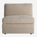 Sofá modular tapizado en poliéster en color topo de estilo clásico – Diseño 3 / Central / 90 x 108 x 90 cm