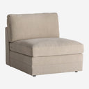 Sofá modular tapizado en poliéster en color topo de estilo clásico – Diseño 3 / Central / 90 x 108 x 90 cm