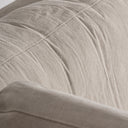 Sofá modular tapizado en poliéster en color topo de estilo clásico – detalle