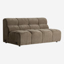Sofá modular tapizado en poliéster en color verde – Central / 170 x 98 x 80 cm