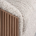 Sofá tapizado en poliéster en color beige 163 x 91 x 70 cm – detalle