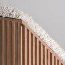 Sofá tapizado en poliéster en color beige 163 x 91 x 70 cm – detalle