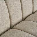 Sofá tapizado en poliéster en color beige 243 x 97 x 74 cm – detalle