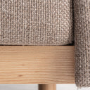 Sofá tapizado en poliéster en color beige jaspeado – detalle
