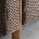 Sofá tapizado en poliéster en color beige jaspeado – detalle