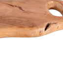 Tabla de servir de madera de teca en color marrón – detalle