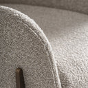 Taburete alto de algodón y hierro en color gris – detalle