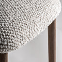 Taburete alto de madera de fresno y poliéster – Marrón / 58 x 57 x 105 cm – detalle