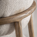 Taburete alto de madera de fresno y poliéster – detalle