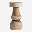 Taburete alto de madera de suar en color marrón 30 x 61 cm