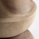 Taburete alto de madera de suar en color marrón 30 x 61 cm – detalle