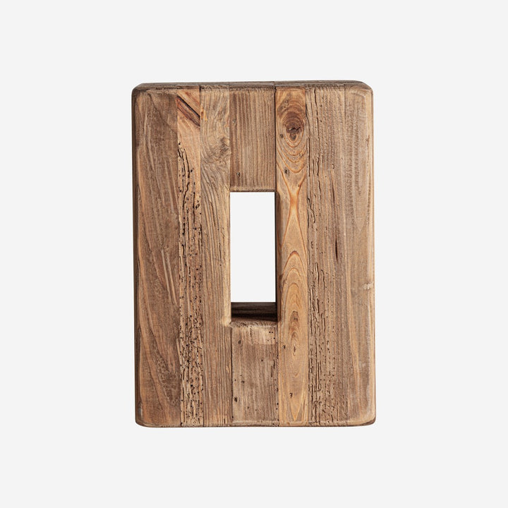 Taburete de madera de pino reciclado