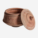 Tibor de terracota en color marrón claro