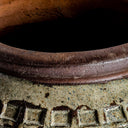 Tinaja decorativa de cerámica en tonos verdes 64 x 76 cm – detalle