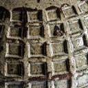 Tinaja decorativa de cerámica en tonos verdes 64 x 76 cm – detalle
