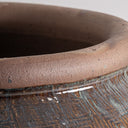 Tinaja decorativa de cerámica en tonos verdes 72 x 84 cm – detalle