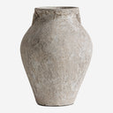 Tinaja decorativa de terracota en tonos neutros 36 x 48 cm