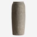 Tinaja decorativa de terracota en tonos oscuros 30 x 80 cm