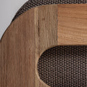 Tumbona de exterior de madera de teca reciclada en color marrón 92 x 212 x 88 cm – detalle