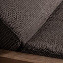 Tumbona de exterior de madera de teca reciclada en color marrón 92 x 212 x 88 cm – detalle