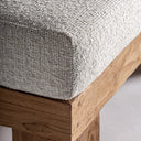 Tumbona de exterior en color marrón – 200 x 70 x 35 cm / Madera de teca y polipropileno – detalle