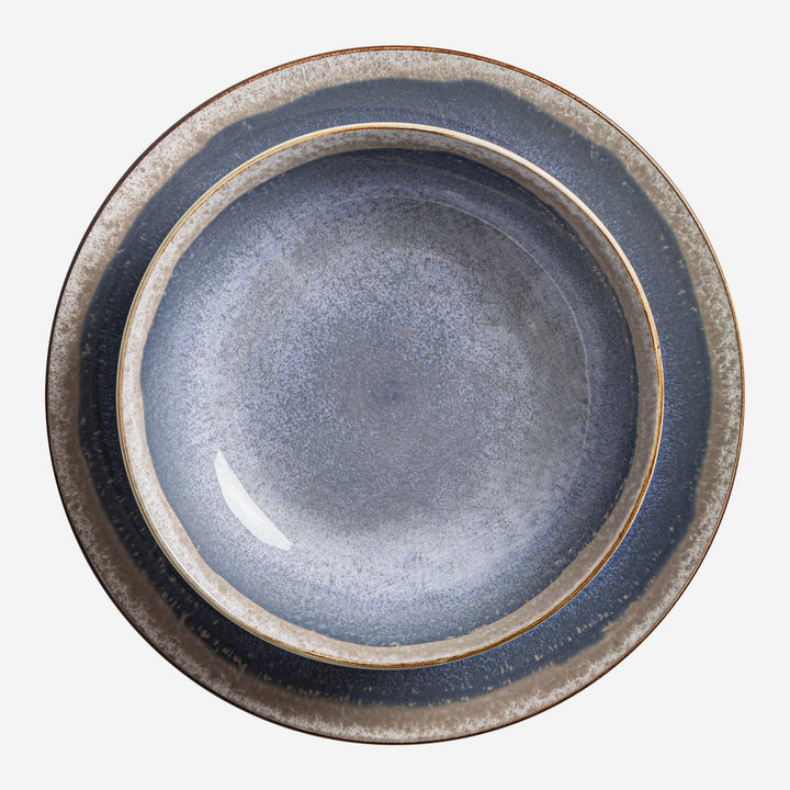 Vajilla de porcelana en color azul (juego de 18)