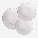 Vajilla de porcelana en color blanco 26 x 3 cm (juego de 18)