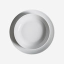 Vajilla de porcelana en color blanco de inspiración art déco 26 x 2 cm (juego de 18)
