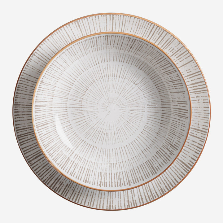 Vajilla de porcelana en color gris (juego de 18)