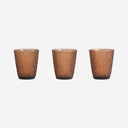 Vaso de cristal en color marrón (juego de 3)